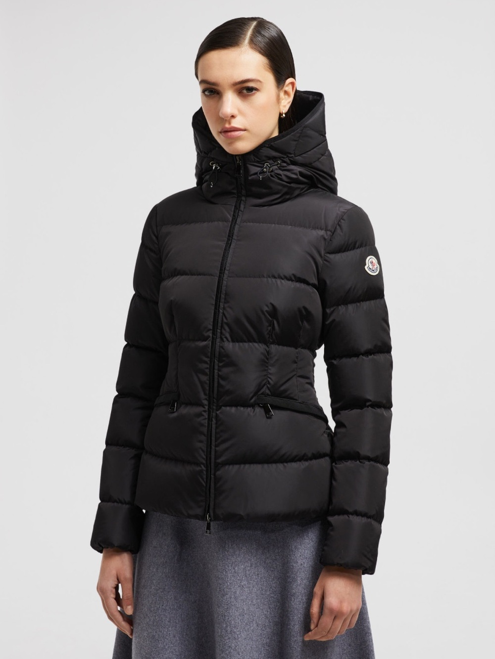 Moncler Black Hooded Quilted Down Puffer Jacket